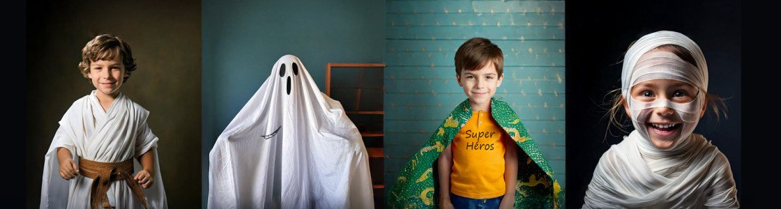 4 Idées de Déguisements d'Halloween Faciles et Rapides avec des Vieux Draps