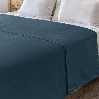 Drap plat | Bleu nuit